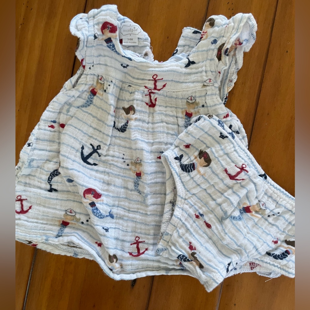 MudPie muslin dress size 3-6m